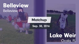Matchup: Belleview vs. Lake Weir  2016