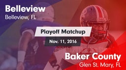 Matchup: Belleview vs. Baker County  2016