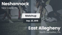 Matchup: Neshannock vs. East Allegheny  2016