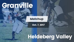 Matchup: Granville vs. Heldeberg Valley 2017
