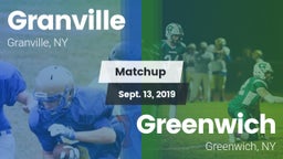 Matchup: Granville vs. Greenwich  2019