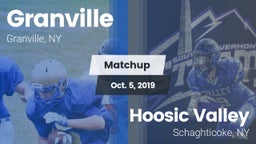 Matchup: Granville vs. Hoosic Valley  2019