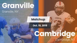 Matchup: Granville vs. Cambridge  2019