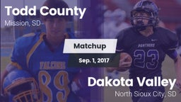 Matchup: Todd County vs. Dakota Valley  2017