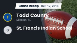 Recap: Todd County  vs. St. Francis Indian School 2018