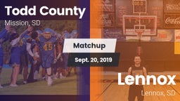 Matchup: Todd County vs. Lennox  2019