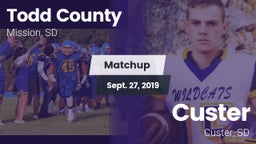 Matchup: Todd County vs. Custer  2019