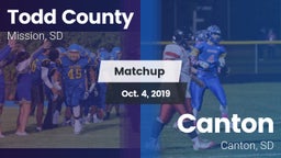 Matchup: Todd County vs. Canton  2019