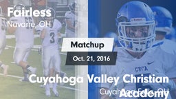 Matchup: Fairless vs. Cuyahoga Valley Christian Academy  2016