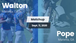 Matchup: Walton  vs. Pope  2020