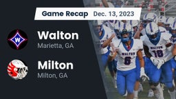 Recap: Walton  vs. Milton  2023
