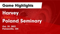 Harvey  vs Poland Seminary  Game Highlights - Oct. 29, 2022
