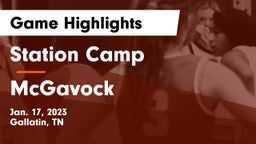Station Camp  vs McGavock  Game Highlights - Jan. 17, 2023