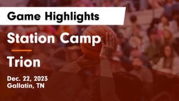 Station Camp  vs Trion  Game Highlights - Dec. 22, 2023