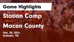Station Camp  vs Macon County  Game Highlights - Feb. 28, 2024