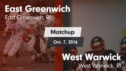 Matchup: East Greenwich vs. West Warwick  2016