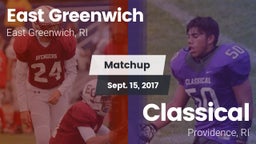 Matchup: East Greenwich vs. Classical  2017