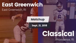 Matchup: East Greenwich vs. Classical  2018