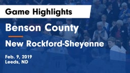 Benson County  vs New Rockford-Sheyenne  Game Highlights - Feb. 9, 2019