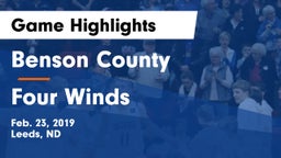 Benson County  vs Four Winds  Game Highlights - Feb. 23, 2019