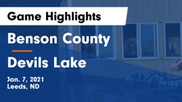 Benson County  vs Devils Lake  Game Highlights - Jan. 7, 2021