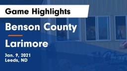 Benson County  vs Larimore  Game Highlights - Jan. 9, 2021