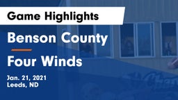 Benson County  vs Four Winds  Game Highlights - Jan. 21, 2021