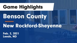 Benson County  vs New Rockford-Sheyenne  Game Highlights - Feb. 2, 2021