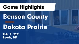 Benson County  vs Dakota Prairie  Game Highlights - Feb. 9, 2021