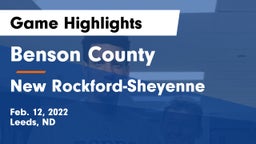 Benson County  vs New Rockford-Sheyenne  Game Highlights - Feb. 12, 2022