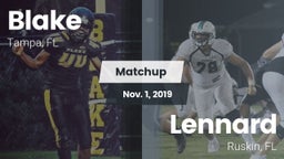 Matchup: Blake vs. Lennard  2019