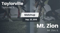 Matchup: Taylorville High vs. Mt. Zion  2016