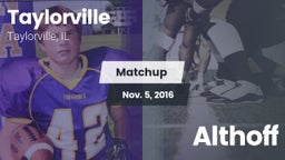 Matchup: Taylorville High vs. Althoff 2016