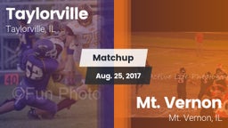Matchup: Taylorville High vs. Mt. Vernon  2017