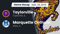 Recap: Taylorville  vs. Marquette Catholic  2018