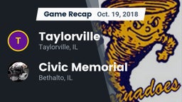 Recap: Taylorville  vs. Civic Memorial  2018