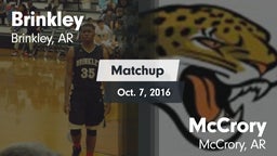 Matchup: Brinkley vs. McCrory  2016