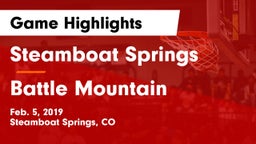 Steamboat Springs  vs Battle Mountain  Game Highlights - Feb. 5, 2019