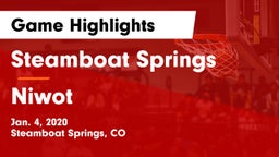 Steamboat Springs  vs Niwot  Game Highlights - Jan. 4, 2020