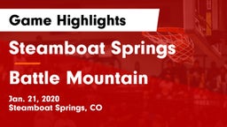 Steamboat Springs  vs Battle Mountain  Game Highlights - Jan. 21, 2020