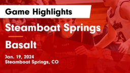 Steamboat Springs  vs Basalt  Game Highlights - Jan. 19, 2024
