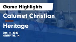 Calumet Christian  vs Heritage Game Highlights - Jan. 8, 2020