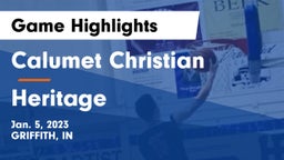 Calumet Christian  vs Heritage  Game Highlights - Jan. 5, 2023