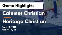 Calumet Christian  vs Heritage Christian Game Highlights - Jan. 10, 2024