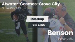 Matchup: Atwater-Cosmos-Grove vs. Benson  2017