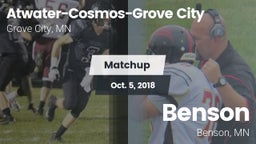 Matchup: Atwater-Cosmos-Grove vs. Benson  2018