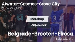 Matchup: Atwater-Cosmos-Grove vs. Belgrade-Brooten-Elrosa  2019