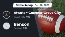 Recap: Atwater-Cosmos-Grove City  vs. Benson  2021