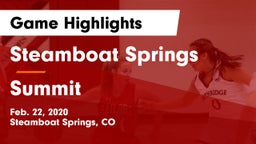 Steamboat Springs  vs Summit  Game Highlights - Feb. 22, 2020