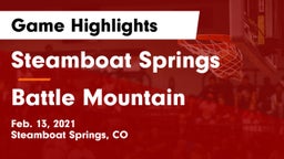 Steamboat Springs  vs Battle Mountain  Game Highlights - Feb. 13, 2021